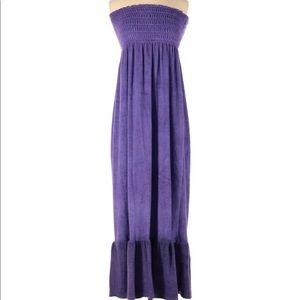 Green dragon strapless maxi dress